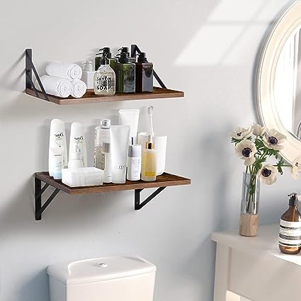 Bathroom Floating Shelves with Mirror Wall Shelf