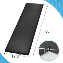 3/4 Inch Thick Anti Fatigue Kitchen Mat, (28"x17.3", Black)