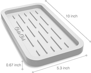 Waterproof, Durable, Flexible, Non-Slip, Easy Clean Silicone Sponge Holder Kitchen Sink Organizer Tray for Sponges, Soap Dispensers, Scrubbers, and Other Dishwashing Accessories,