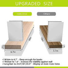 Floating Shelves for Wall Decor, Bedroom Bathroom Storage, 2-Pack(30"×6.7"×1.6", Burlywood)