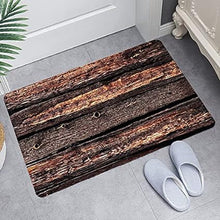 Dark Brown Old Wooden Board Print Memory Foam Bath Rugs and doormats Non Slip Absorbent Super Cozy Flannel Bathroom Rug Carpet 24 x16 inches