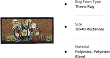 Printed, Durable Non-Slip Carpet Latex Backing Beautiful Design Biscuits 2pc Set (16X24 Rectangle & 20X34)