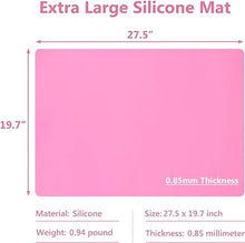 Large Silicone Countertop Protector 25" by 17", Nonskid Heat Resistant Desk Saver Pad, Multipurpose Mat,