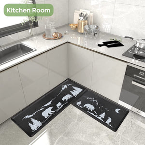 2 Pieces Bear Kitchen Mats Rugs, Add a Touch of Nature to Your Space