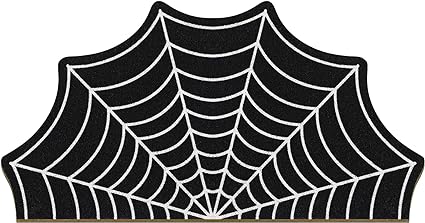  Estmy Spider Web Halloween Rug 3x5, Funky Gothic Cute