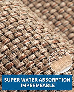 Kitchen Rugs and Mats Non Skid Washable, Absorbent Runner Rugs for Kitchen, Front of Sink, Kitchen Mats for Floor (Beige, 20"x47")