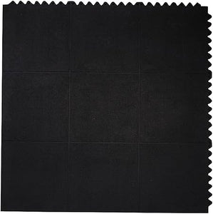 Interlocking Rubber Commercial Restaurant Non-Slip Bar Kitchen Mat - 3' x 3' - Pack of 4