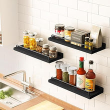 Floating Shelves for Wall Decor Bathroom Shelves Over Toilet, Farmhouse Wall Shelves for Living Room, Bedroom, Picture Frames, Plants, Kitchen (Dark Brown, Set of 3)