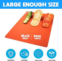 5 Pieces Flexible Cutting Boards, BPA Free Plastic Cutting Boards for Kitchen, Non Slip Cutting Mat for Meat and Vegetables