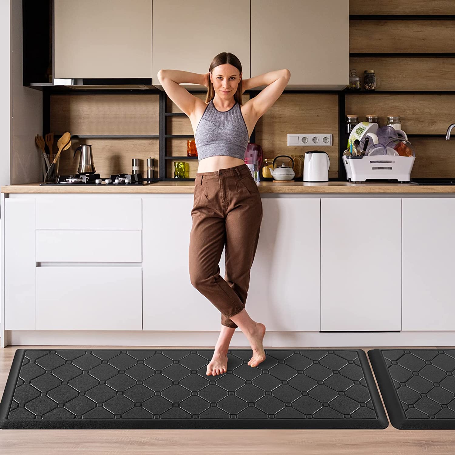 Cushioned Anti-Fatigue Floor Mat,Waterproof Non-Skid Kitchen Mats