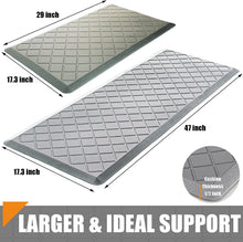 Anti Fatigue Cushioned, Heavy Duty, Non-Skid, Ergonomic Comfort Foam Kitchen Mat 2 PCS,