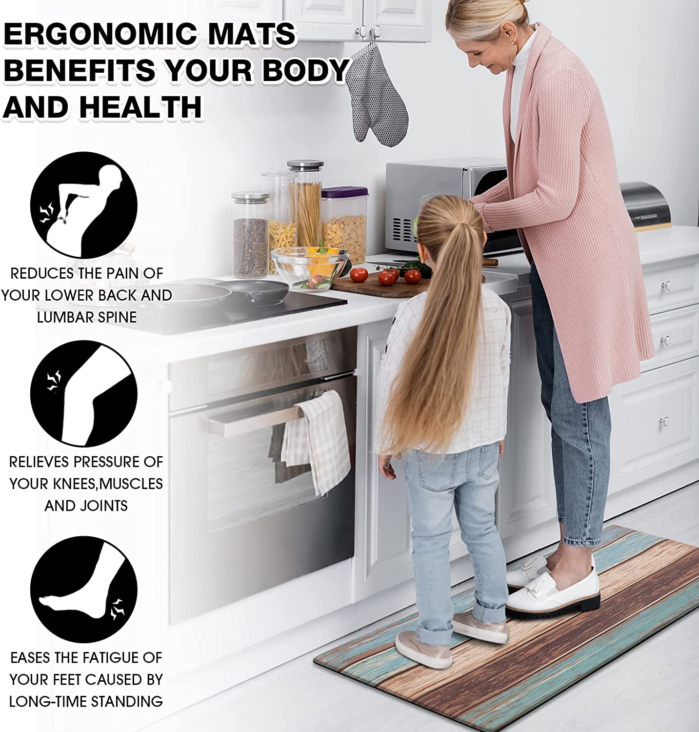 Anti Fatigue Kitchen Mat Farmhouse Kitchen Rugs Waterproof Kitchen mat –  Modern Rugs and Decor