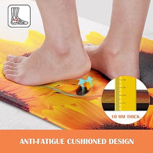 Modern Art Non Slip, Abstract Painting Cushioned Anti Fatigue, Waterproof  Kitchen Mats, 18'' x 48'' + 18'' x 30''