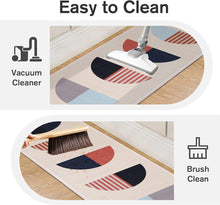 Boho 2 Piece Rubber, Non Skid Washable Grey, Anti Fatigue Absorbent Kitchen Mats