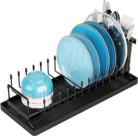 BPA Free Small Dish Drainer Kitchen Sink Drying Rack With Cup