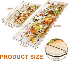 Anti Fatigue Non Slip Waterproof Comfort Standing Mat Christmas Gingerbread Kitchen Mat 2 Pieces,