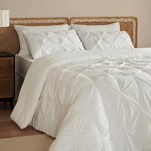 Queen Comforter Set - 7 Pieces, Bed in a Bag with Flat Sheet and Fitted Sheet, Pillowcases & Shams