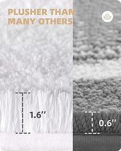 Upgrade Your Bathroom with Soft Plush White Microfiber Bath Mat - Non Slip, Absorbent, Washable, Quick Dry, 16"x24" Bath Rug Bathroom Carpet for Shower