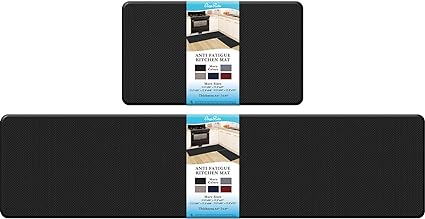 2PCS Non-Slip Standing Desk Mat, Waterproof Kitchen Rug Set for Kitchen, Floor, Office,17.3