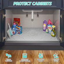 Under Sink Mat for Kitchen Waterproof, 34" x 22" Silicone Under Sink Liner, Up to 3.3 Gallons Liquid, Kitchen Bathroom Cabinet Mat-Fits 36'' Stand Cabinets