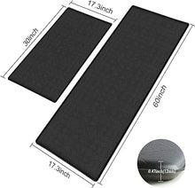 Non-Slip Waterproof Kitchen Mats, PVC Kitchen Rugs, Extra Thick Floor Mats for Sink,Office,Kitchen, Laundry, Set of 2, 17.3"x 30"+17.3"x 60"