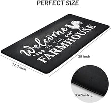 Non Skid Washable Anti Fatigue Mat Waterproof Cushioned Kitchen Matt for Standing 17.3"x29", Farmhouse