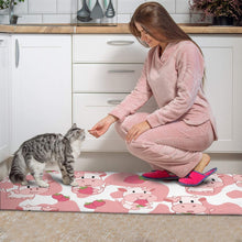 Strawberry Cat Kitchen Mats Set 2 Piece