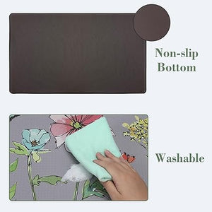 Non Slip Sets of 2, Cushioned Anti Fatigue Kitchen Mats for Floor, Non Skid Washable