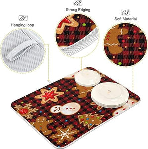 Absorbent Microfiber Protector for Kitchen Countertops 16 X 18 Inch Natural Fresh Fruits Dry Dishes Pads Tableware Mats