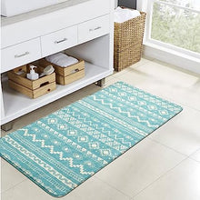 Non-Slip, Geometric, Washable Area Rugs (2x3, Black & Off-White）