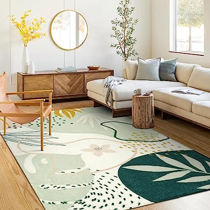 ODIKA Ultra Soft Area Rug 3x5, Non Slip, Stain Resistant Living Room Rug,  Washable Area Rugs for Living Room, Rugs for Bedroom, Modern Abstracy Style