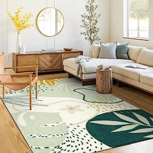 Modern Abstract Non-Slip Minimalist Art Area Rug Accent Distressed Washable Floor Carpet