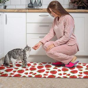 Strawberry Cat Kitchen Mats Set 2 Piece