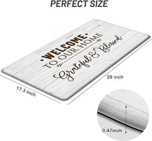 Non Skid Washable Anti Fatigue Mat Waterproof Cushioned Kitchen Matt for Standing 17.3"x29", Farmhouse