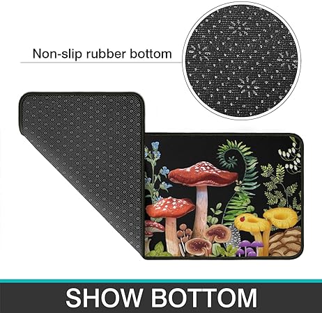 Set of 2 Non Slip Washable Absorbent Cushioned Floor Mats 17x32 + 17x4 –  Modern Rugs and Decor