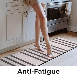 Anti-Fatigue Waterproof  Cushioned Memory Foam Kitchen Mats, 17"x30"+17"x47"
