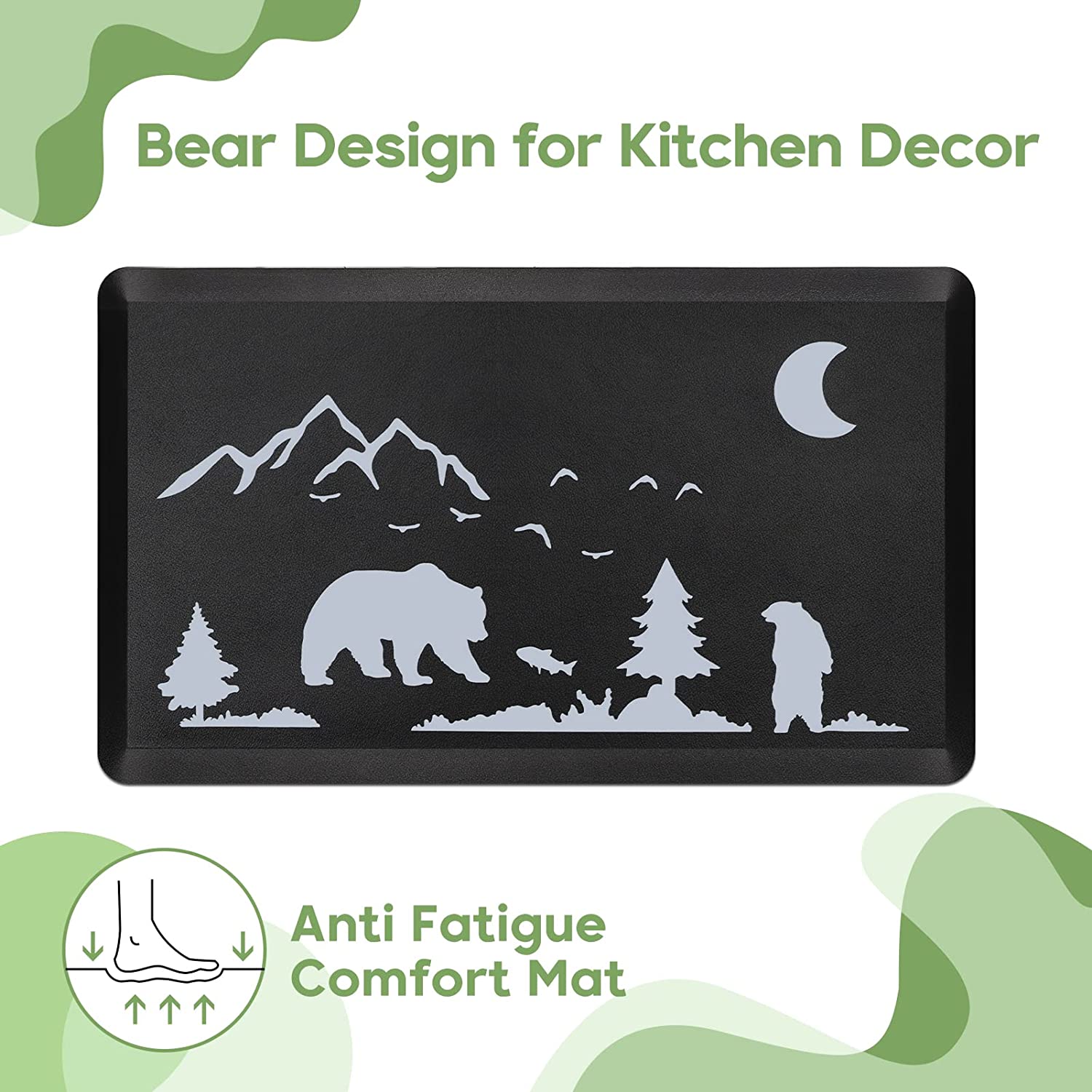 2 Pieces Bear Kitchen Mats Rugs, Add a Touch of Nature to Your Space in  2023