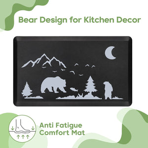 2 Pieces Bear Kitchen Mats Rugs, Add a Touch of Nature to Your Space