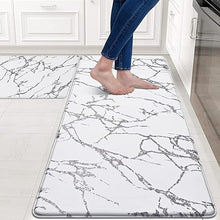 Cushioned Anti-Fatigue Waterproof Non-Slip Kitchen Mats and Rugs, 17''x47'' + 17''x30''