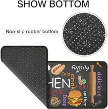 Set of 2,Anti Fatigue Mats for Kitchen Floor, Comfort Standing, Non-Slip Washable Cushioned Anti Fatigue Rug, 17'' X 47'' + 17'' X 30''…