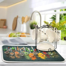 Absorbent Microfiber Protector for Kitchen Countertops 16 X 18 Inch Natural Fresh Fruits Dry Dishes Pads Tableware Mats