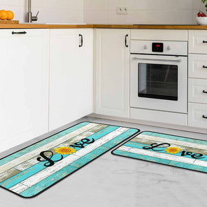 Set of 2 Non-Slip Backing Washable Doormat - 17x47.2 and 17x30 inches.