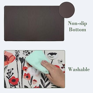 Non Slip Sets of 2, Cushioned Anti Fatigue Kitchen Mats for Floor, Non Skid Washable