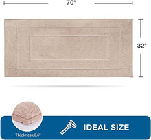 Machine Washable Kitchen Rug [2 PCS], Non-Slip/Skid Kitchen Runner Rugs & Floor Mats, Super Absorbent Soft Standing Mats for Kitchen, Sink & Laundry, Beige