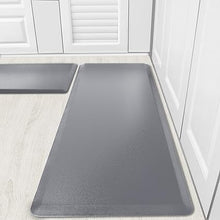 Kitchen Mats for Cushioned Anti-Fatigue Use 2 PCS, 0.47 Inches, 17.3"×28"+17.3"×28", Black