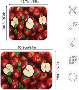 Absorbent Microfiber Protector for Kitchen Countertops 16 X 18 Inch Natural Fresh Fruits Dry Dishes Pads Tableware Mats