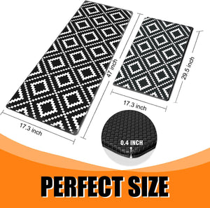 Anti Fatigue Non-Slip, Thick Cushioned, Waterproof Kitchen Rugs