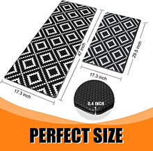 Set of 2 Anti Fatigue Non-Slip, Thick Cushioned, Waterproof, Heavy Duty PVC Foam Kitchen Rugs