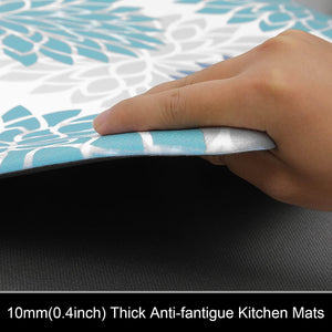 Anti Fatigue Set of 2 Waterproof Non Slip Kitchen Mats 17"x48"+17"x28"