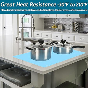 Heat Resistant Mat for Air Fryer Kitchen Countertop Heat Protector Mat  Kitchen Appliance Mats Non Slip Heat Proof Mat Non Stick Black Coffee Maker